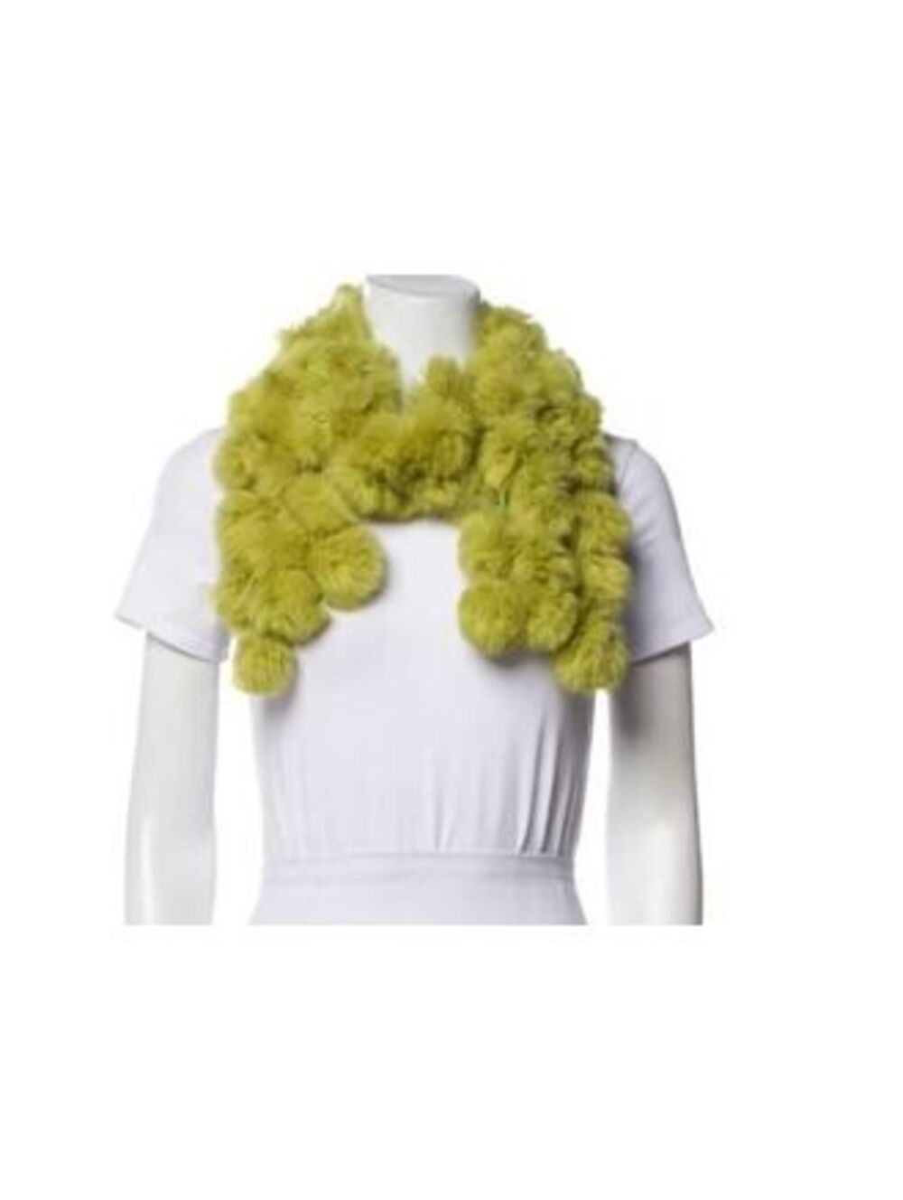 Adrienne Landau Green Real Fur Scarf $445